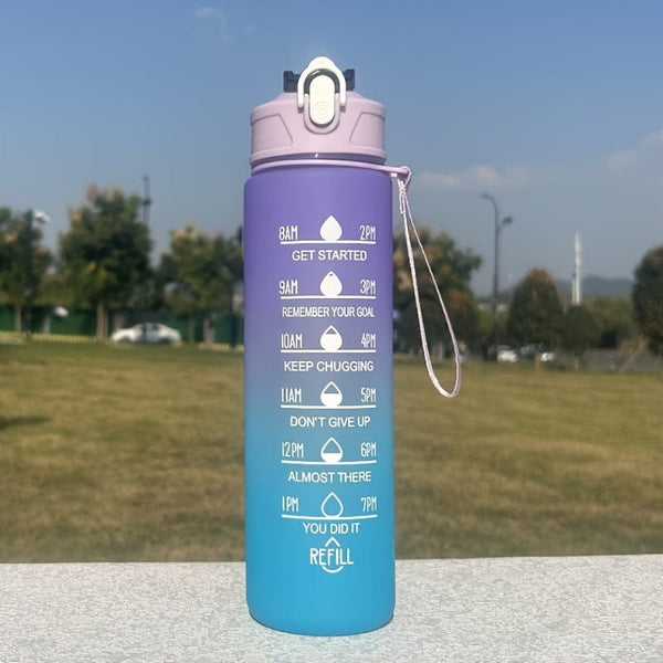 Planet Gates Purple 1pc, Motivational Water Bottle, 750ml/25oz BPA Free Water Bottles, Sports Water Cups, Portable Drinking Cups, Summer Drinkware, For Outdoor Camping, Hiking, Fitness, Birthday Gifts