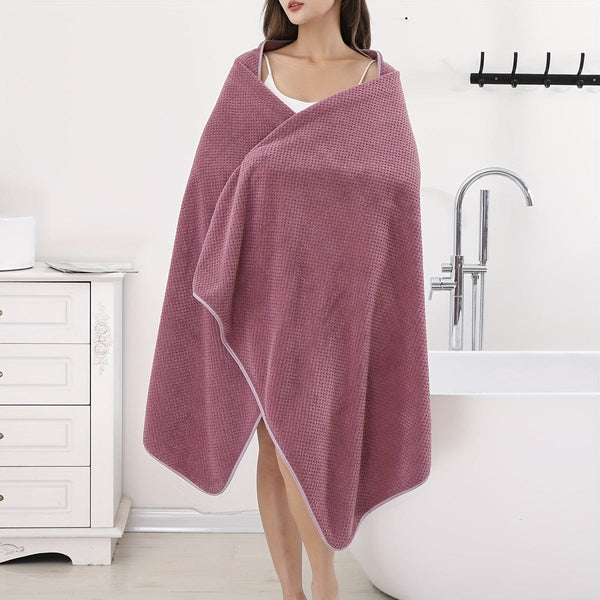 Planet Gates Purple 1pc Oversized Super Soft Bath Towel, Absorbent Quick-drying Women's Shower Towel, Cute Comfortable Household Towel, Bathroom Supplies, Home Supplies, 90*180cm