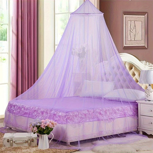 Planet Gates Purple 1pc Purple Dome Mosquito Net, Household Mosquito Net, Free Installation, Large Space, Available In All Seasons, Bedroom Mosquito Net