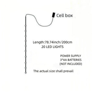 Planet Gates Purple / 2m/6.56ft 1pc, LED Purple Cherry Blossom String Lights (6.56ft ), Scene Decor, Holiday Accessory, Birthday Party Supplies, Room Decor, Christmas Gifts, Home Decor (Without Battery)