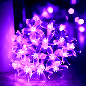 Planet Gates Purple / 2m/6.56ft 1pc, LED Purple Cherry Blossom String Lights (6.56ft ), Scene Decor, Holiday Accessory, Birthday Party Supplies, Room Decor, Christmas Gifts, Home Decor (Without Battery)