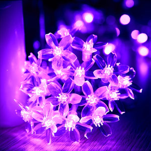 Planet Gates Purple / 2m/6.56ft 1pc, LED Purple Cherry Blossom String Lights (6.56ft ), Scene Decor, Holiday Accessory, Birthday Party Supplies, Room Decor, Christmas Gifts, Home Decor (Without Battery)