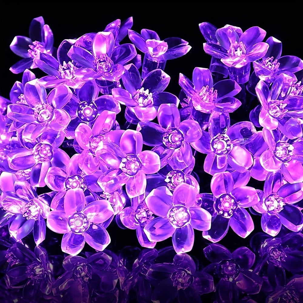 Planet Gates Purple / 2m/6.56ft 1pc, LED Purple Cherry Blossom String Lights (6.56ft ), Scene Decor, Holiday Accessory, Birthday Party Supplies, Room Decor, Christmas Gifts, Home Decor (Without Battery)