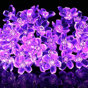 Planet Gates Purple / 2m/6.56ft 1pc, LED Purple Cherry Blossom String Lights (6.56ft ), Scene Decor, Holiday Accessory, Birthday Party Supplies, Room Decor, Christmas Gifts, Home Decor (Without Battery)