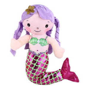 Planet Gates purple 30cm Cartoon Mermaid Plush Doll Toy Comfort Mini Cute Pillow Baby Stuffed Plush Toys for Children Girls Birthday Gifts