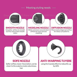 Planet Gates Purple 5 Parts 3.3m / KR Super Hair Dryer Leafless Hairdryer Personal Hair Care Styling Negative Ion Tool Constant Anion Electric Hair Dryers