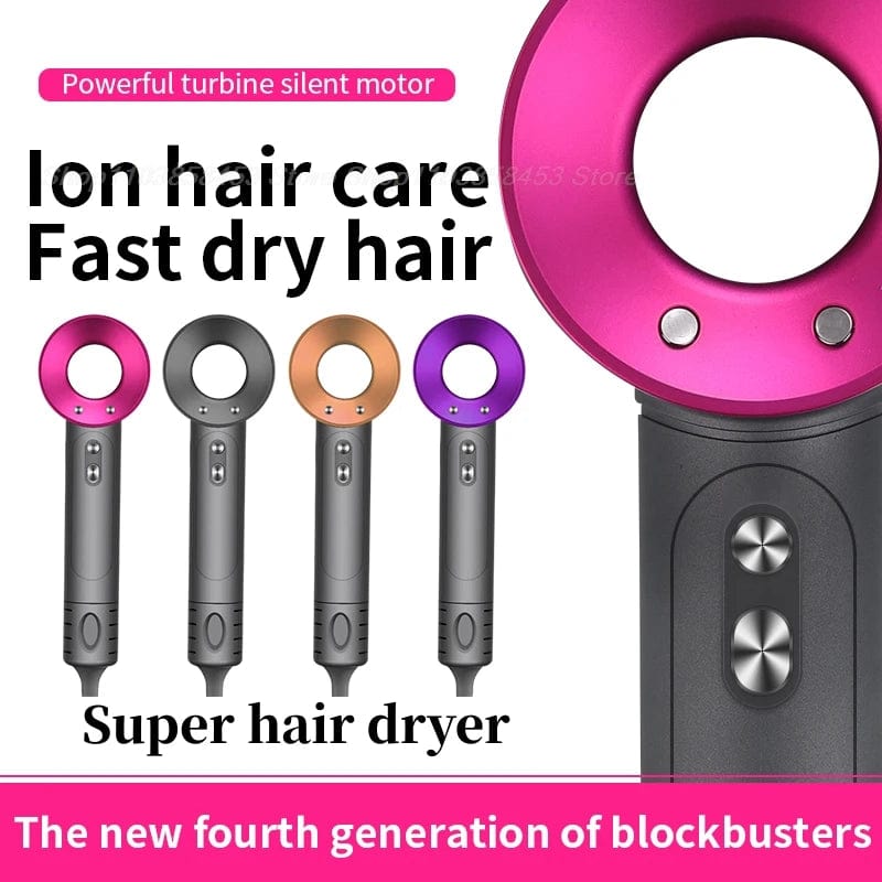 Planet Gates Purple 5 Parts 3.3m / KR Super Hair Dryer Leafless Hairdryer Personal Hair Care Styling Negative Ion Tool Constant Anion Electric Hair Dryers