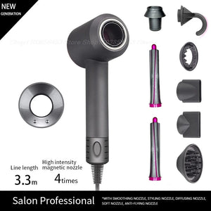 Planet Gates Purple 5 Parts 3.3m / KR Super Hair Dryer Leafless Hairdryer Personal Hair Care Styling Negative Ion Tool Constant Anion Electric Hair Dryers