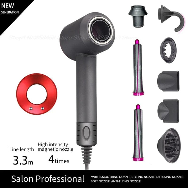 Planet Gates Purple 5 Parts 3.3m / KR Super Hair Dryer Leafless Hairdryer Personal Hair Care Styling Negative Ion Tool Constant Anion Electric Hair Dryers
