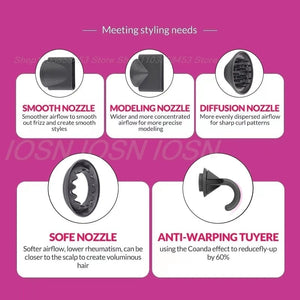 Planet Gates Purple 5 Parts 3.3m / KR Super Hair Dryer Leafless Hairdryer Personal Hair Care Styling Negative Ion Tool Constant Anion Electric Hair Dryers