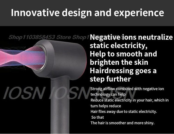 Planet Gates Purple 5 Parts 3.3m / KR Super Hair Dryer Leafless Hairdryer Personal Hair Care Styling Negative Ion Tool Constant Anion Electric Hair Dryers