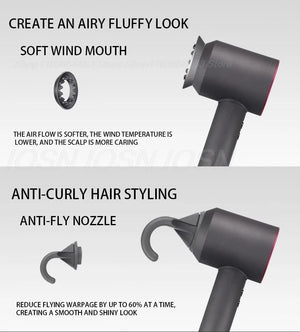 Planet Gates Purple 5 Parts 3.3m / KR Super Hair Dryer Leafless Hairdryer Personal Hair Care Styling Negative Ion Tool Constant Anion Electric Hair Dryers