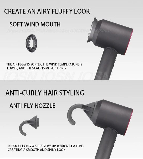 Planet Gates Purple 5 Parts 3.3m / KR Super Hair Dryer Leafless Hairdryer Personal Hair Care Styling Negative Ion Tool Constant Anion Electric Hair Dryers