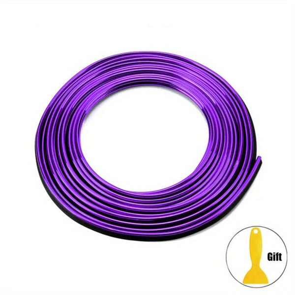Planet Gates Purple / 5M/196.85in 1pc Universal Car Mold Decoration Flexible Strip 16ft/ 5m PVC With Interior Car Decoration Strip Dashboard Door Car Styling
