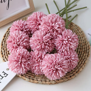 Planet Gates Purple / 5pcs 5pcs Glorious Chrysanthemum Ball Flowers Bouquet - Perfect for Home, Office, Coffee House, Parties, and Weddings - Artificial Flowers for Important People