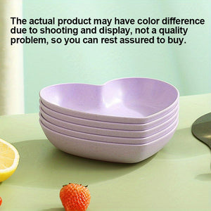 Planet Gates Purple / 5pcs 5pcs, PP Heart Shaped Serving Tray, Fruit Plate, Dessert Plate, Cake Plate, Snack Plate, Pickle Plate, Cake Plate, Kitchen Stuff, Kitchen Supplies