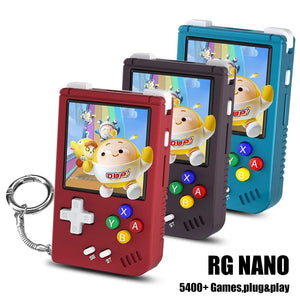 Planet Gates Purple 64G ANBERNIC RG Nano Retro Handheld Game Console RGNano Portable Mini Aluminum Alloy 1.54” IPS Screen 64G 5400 Games Hi-fi Speaker