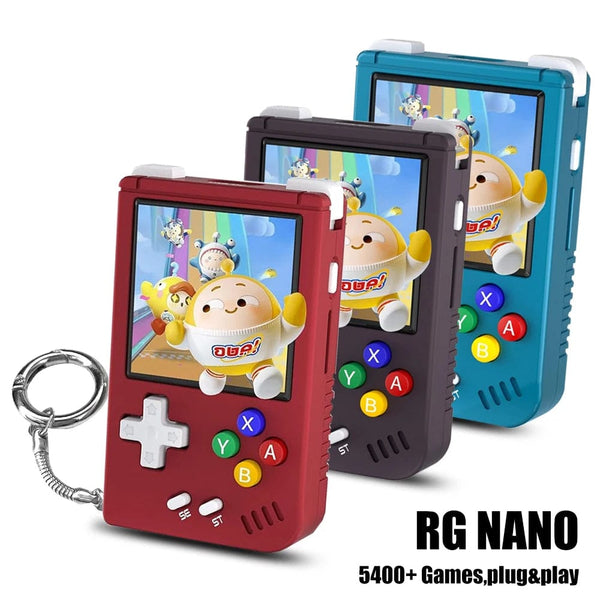 Planet Gates Purple 64G ANBERNIC RG Nano Retro Handheld Game Console RGNano Portable Mini Aluminum Alloy 1.54” IPS Screen 64G 5400 Games Hi-fi Speaker