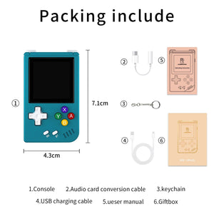 Planet Gates Purple 64G ANBERNIC RG Nano Retro Handheld Game Console RGNano Portable Mini Aluminum Alloy 1.54” IPS Screen 64G 5400 Games Hi-fi Speaker