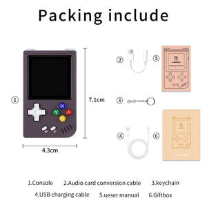 Planet Gates Purple 64G ANBERNIC RG Nano Retro Handheld Game Console RGNano Portable Mini Aluminum Alloy 1.54” IPS Screen 64G 5400 Games Hi-fi Speaker