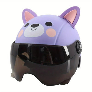 Planet Gates Purple A Child Riding Helmet Adjustable Adorable Appearance Ultra-Light Shock Absorbing ABS Toddler Skateboard Bike Safety Helmet for Kid