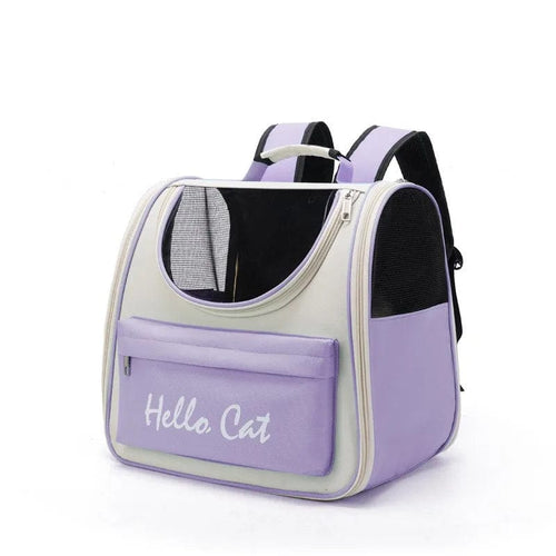 Planet Gates Purple Cat Carrier Bags Windproof Outdoor Travel Backpack for Cat Small Dogs Transport Carrying Bag Cat Backpack Carriers With Cushion