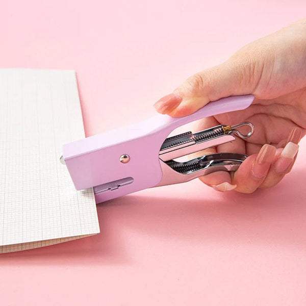 Planet Gates PURPLE / CHINA 10# Mini Stapler with Macaron puppy modeling office learning handheld small stapler    DSJ-001(MC)