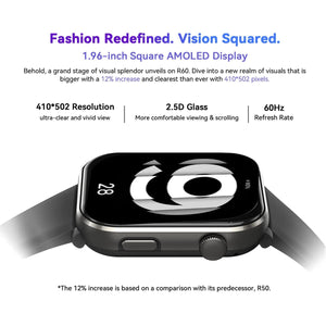 Planet Gates Purple / CHINA [World Premiere] Blackview Smartwatch R60 Watch 1.96'' AMOLED Display 800mAh Bluetooth Phone Calls Health and Fitness Tracking