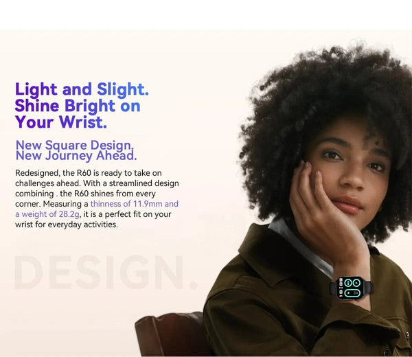 Planet Gates Purple / CHINA [World Premiere] Blackview Smartwatch R60 Watch 1.96'' AMOLED Display 800mAh Bluetooth Phone Calls Health and Fitness Tracking