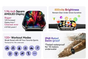 Planet Gates Purple / CHINA [World Premiere] Blackview Smartwatch R60 Watch 1.96'' AMOLED Display 800mAh Bluetooth Phone Calls Health and Fitness Tracking