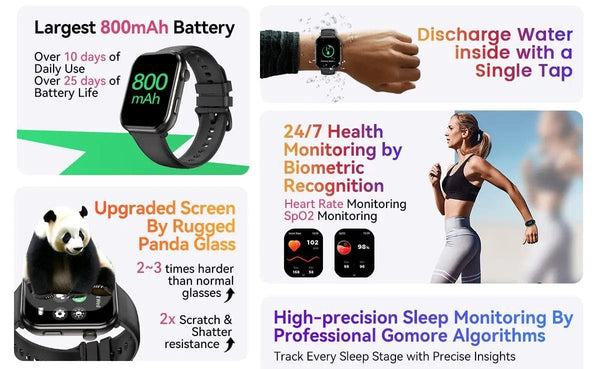 Planet Gates Purple / CHINA [World Premiere] Blackview Smartwatch R60 Watch 1.96'' AMOLED Display 800mAh Bluetooth Phone Calls Health and Fitness Tracking