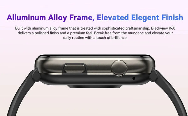 Planet Gates Purple / CHINA [World Premiere] Blackview Smartwatch R60 Watch 1.96'' AMOLED Display 800mAh Bluetooth Phone Calls Health and Fitness Tracking