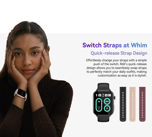 Planet Gates Purple / CHINA [World Premiere] Blackview Smartwatch R60 Watch 1.96'' AMOLED Display 800mAh Bluetooth Phone Calls Health and Fitness Tracking