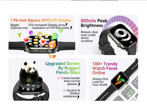 Planet Gates Purple / CHINA [World Premiere] Blackview Smartwatch R60 Watch 1.96'' AMOLED Display 800mAh Bluetooth Phone Calls Health and Fitness Tracking