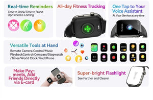 Planet Gates Purple / CHINA [World Premiere] Blackview Smartwatch R60 Watch 1.96'' AMOLED Display 800mAh Bluetooth Phone Calls Health and Fitness Tracking