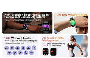 Planet Gates Purple / CHINA [World Premiere] Blackview Smartwatch R60 Watch 1.96'' AMOLED Display 800mAh Bluetooth Phone Calls Health and Fitness Tracking