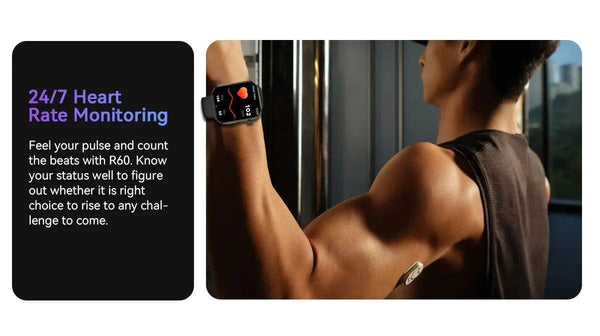 Planet Gates Purple / CHINA [World Premiere] Blackview Smartwatch R60 Watch 1.96'' AMOLED Display 800mAh Bluetooth Phone Calls Health and Fitness Tracking