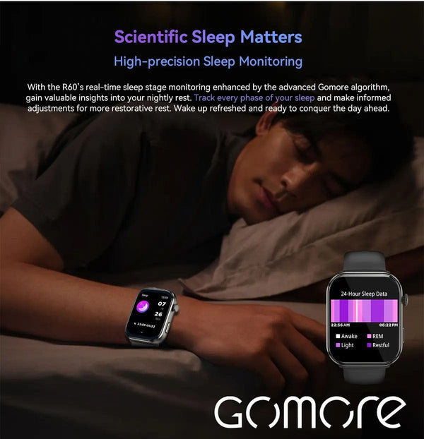 Planet Gates Purple / CHINA [World Premiere] Blackview Smartwatch R60 Watch 1.96'' AMOLED Display 800mAh Bluetooth Phone Calls Health and Fitness Tracking