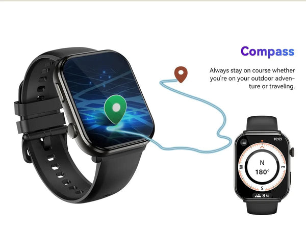 Planet Gates Purple / CHINA [World Premiere] Blackview Smartwatch R60 Watch 1.96'' AMOLED Display 800mAh Bluetooth Phone Calls Health and Fitness Tracking