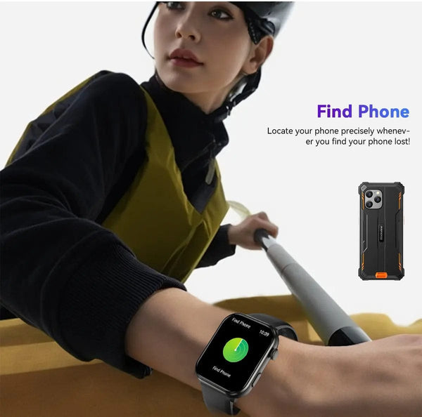 Planet Gates Purple / CHINA [World Premiere] Blackview Smartwatch R60 Watch 1.96'' AMOLED Display 800mAh Bluetooth Phone Calls Health and Fitness Tracking