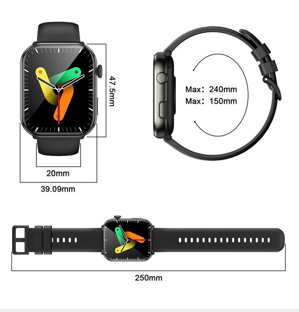 Planet Gates Purple / CHINA [World Premiere] Blackview Smartwatch R60 Watch 1.96'' AMOLED Display 800mAh Bluetooth Phone Calls Health and Fitness Tracking