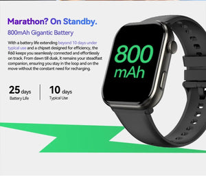 Planet Gates Purple / CHINA [World Premiere] Blackview Smartwatch R60 Watch 1.96'' AMOLED Display 800mAh Bluetooth Phone Calls Health and Fitness Tracking