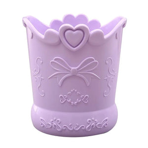 Planet Gates PURPLE Cute Bow Pen Holder Candy Color Kawaii Pink Pencil Organizer Box Stand Container Office School Supplies Kitchen Jars