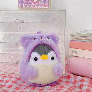 Planet Gates purple Cute Penguin Plush Doll KeyChain Cartoon Animal Penguin Stuffed Toy Kawaii Girl Car Key Chain Couple Pendant Children Gifts