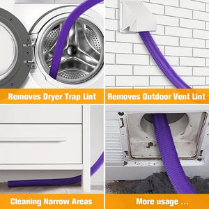 Planet Gates Purple Dryer Vent Cleaner Kit Vacuum Hose Attachment For Dyson V15 V12 V11 V10 V8 V7 V6 Vacuum Cleaners, Lint Remover, Dryer Lint Vacuum Attachment, Purple