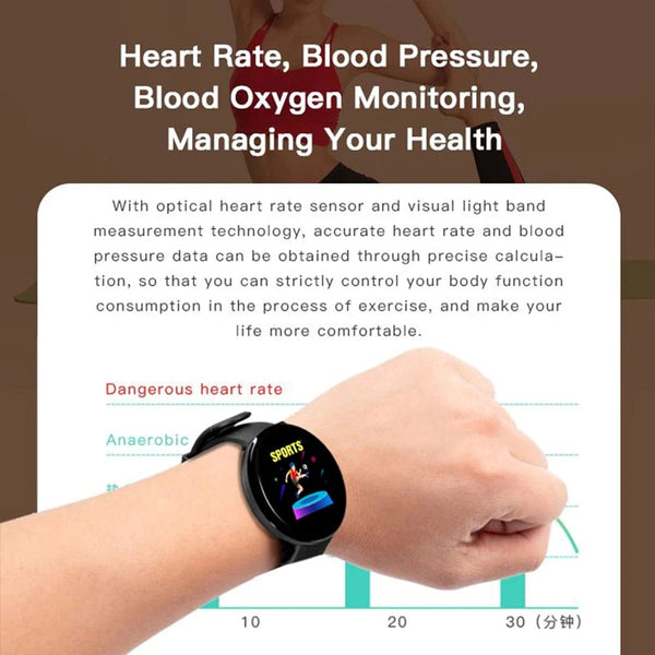 Planet Gates purple For Xiaomi Bluetooth Smart Watch Men Women Blood Pressure Heart Rate Monitor Sport Smartwatch Digital Watches Tracker Reminder