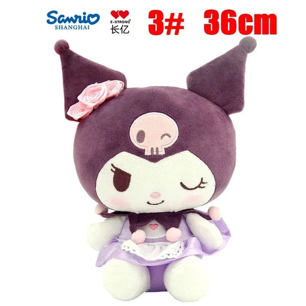 Planet Gates Purple Kuromi 36cm Anime Sanrio Kuromi Hello Kitty Kawaii My Melody Stuffed Plush Toys Cute Dolls Pendant Keychain Birthday Party Gift For Girl Kid