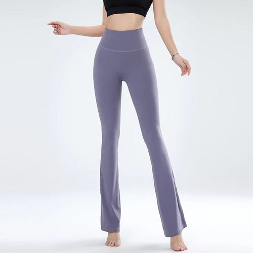 Planet Gates Purple / L Women's leggings slim yoga pants women's high waisted wide leg pants sports bell bottoms breathable quick dry bottom