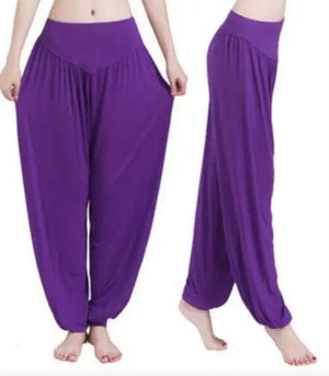 Planet Gates PURPLE / L Women Yoga Pants Women Plus Size Sports Pants Yoga Leggings Colorful Bloomers Dance Yoga TaiChi Pants Modal WomenTrousers