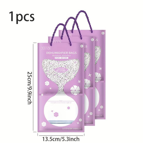 Planet Gates Purple Lavender Scent 100g / 1pc 1/5/20pcs Dehumidifying Bag Mildew-proof Moisture-proof Agent Desiccant Household Hanging Moisture-absorbing Bag Wardrobe Dehumidifier Hanging Moisture-absorbing Bag Bag Household Dormitory Student Moisture-